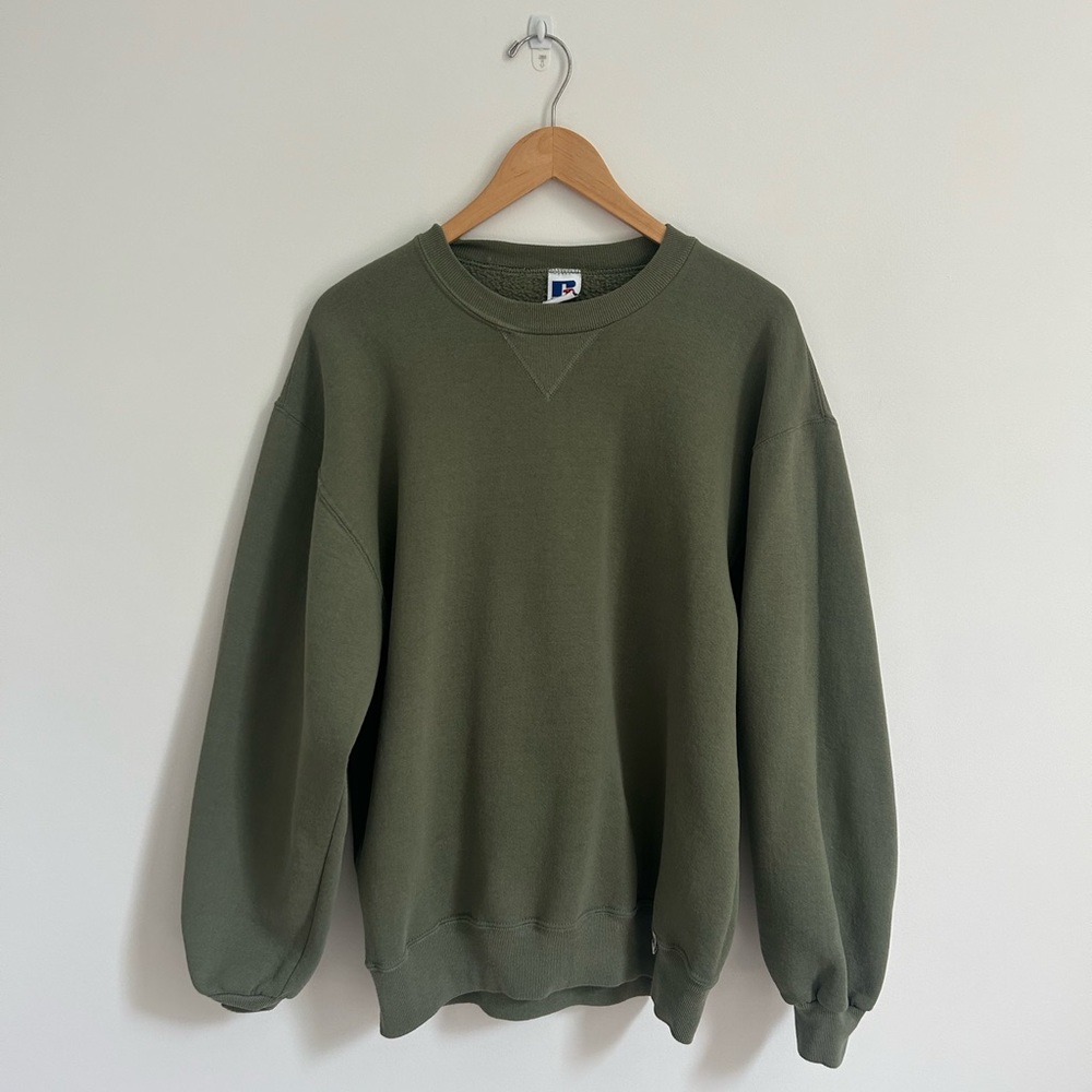 Vintage Russell Athletic olive green sweatshirt